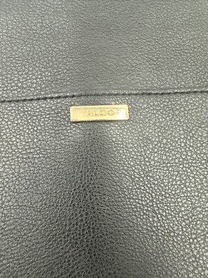 ALDO Backpack Purse Faux Leather Black Pebble Gold Hardware  display picture 1