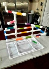 Deluxe Large 3/4" Parrot Perch Fun GymStand w Steps   FREE SHIPPING 