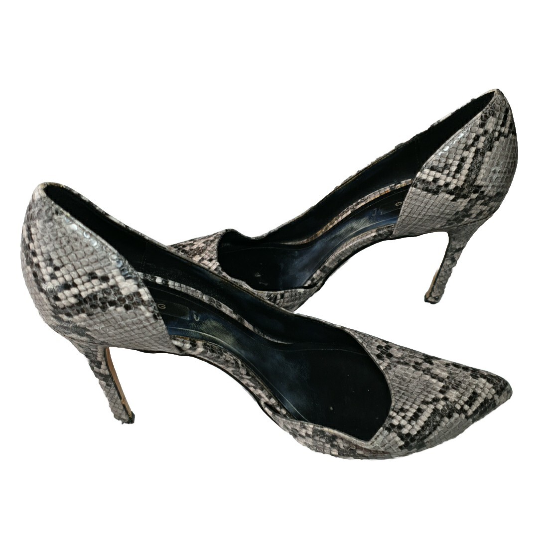 Pointed Toe Mango Escarpins Heel Escarpins Python Mango Mango