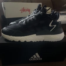 New Men's Adidas Nite Jogger Core Black /White Sz 7.5(M) / 9.5 (W)  EE6254