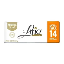 Lirio Dermatologico Antibacterial Bar Soap for all Skin Types 5.3 Oz. Pack of 14
