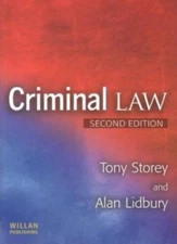 Criminal Law By Tony Storey, Alan Lidbury. 9781903240861