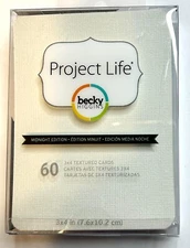 Project Life 3x4 60 Cards Midnight Ed scrapbook Photo Pocket Pages Junk Journals