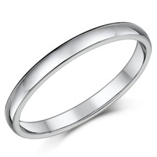 Titanium Court Shaped High Polished Wedding Ring Band '''All Width's & Size's'''