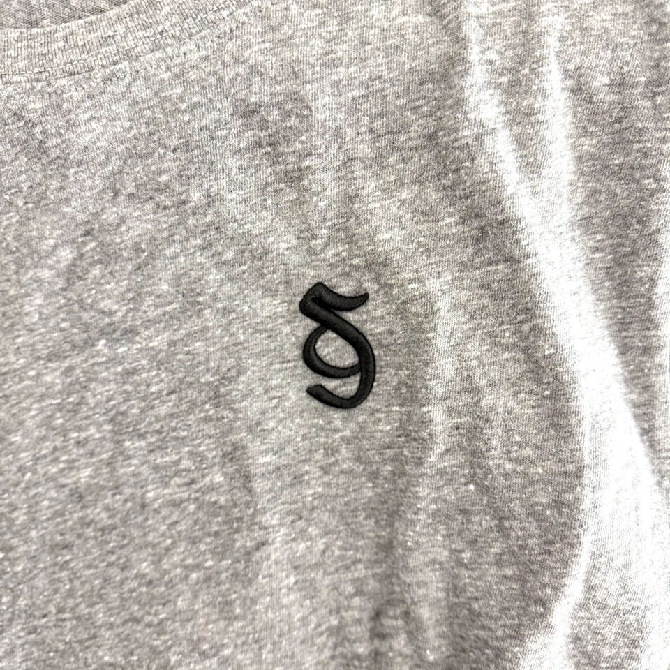 Camiseta SPIRITUAL GANGSTER SG Monograma Manga Corta XL Gris Jaspeado Nueva con Etiquetas B65 Foto 3 de 4