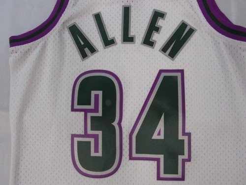 New 1996-97 Ray Allen #34 Bucks Mens Mitchell & Ness Swingman Jersey $130 - Picture 4 of 12
