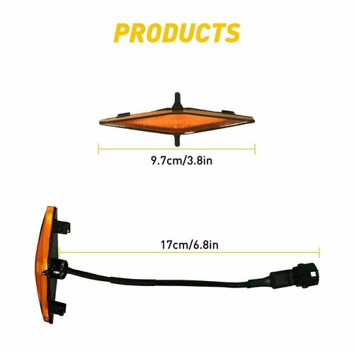 Set of 4pcs Grille Led Amber Lights Light For Toyota 4Runner TRD Pro 2014-2021 - Picture 6 of 12