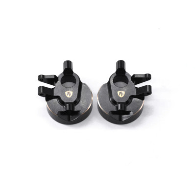 NEW Powerhobby Brass Front Portal Steering Knuckles Black Axial Capra SCX10 III