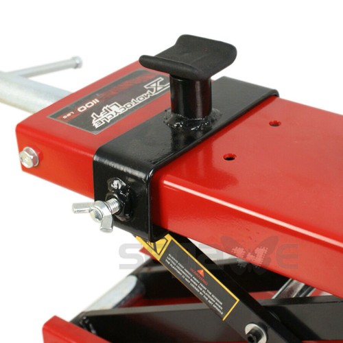 1100LB Motorcycle Center Scissor Lift Jack Hoist Stand Bikes ATVs Scooter Crank - Foto 10 di 14