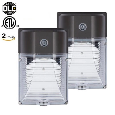 ANTEC LIGHTING 2-PACK Outdoor LED Wall Pack 26Watt 4000K Waterproof with dusk to Dawn Sensor