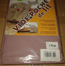 TABLE DE NUIT TEXTILE// VIDE POCHE DE LIT 90 CM MULTI POCHES RANGEMENT 