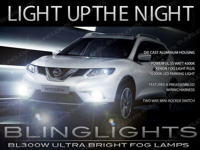 Xenon Halogen Fog Lamp Driving Light Kit for 2014 2015 2016 Nissan X-Trail