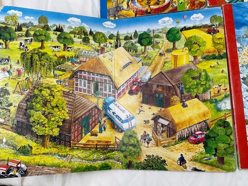 4 Ct German Language Hidden Object Books Bears Farms Christmas Places City #5 - Picture 7 of 10