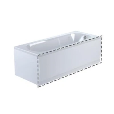 Zante White Modern High Gloss Acrylic Front 1700mm x 550mm high Bath Panel