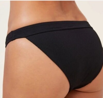 Andie Women's XXXL US 20 Banded Ribbed Swim Bottom Black NWT 9605