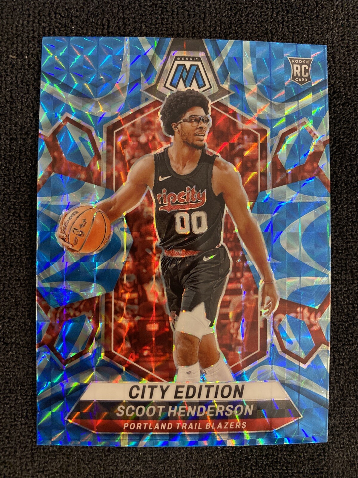2023-24 Panini Mosaic Scoot Henderson City Edition Reactive Blue Prizm Rookie RC
