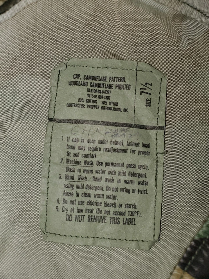 Gorra de patrulla BDU CUBIERTA USGI (todas las tallas) militar - RIPSTOP/Twill - usada Foto 2 de 4