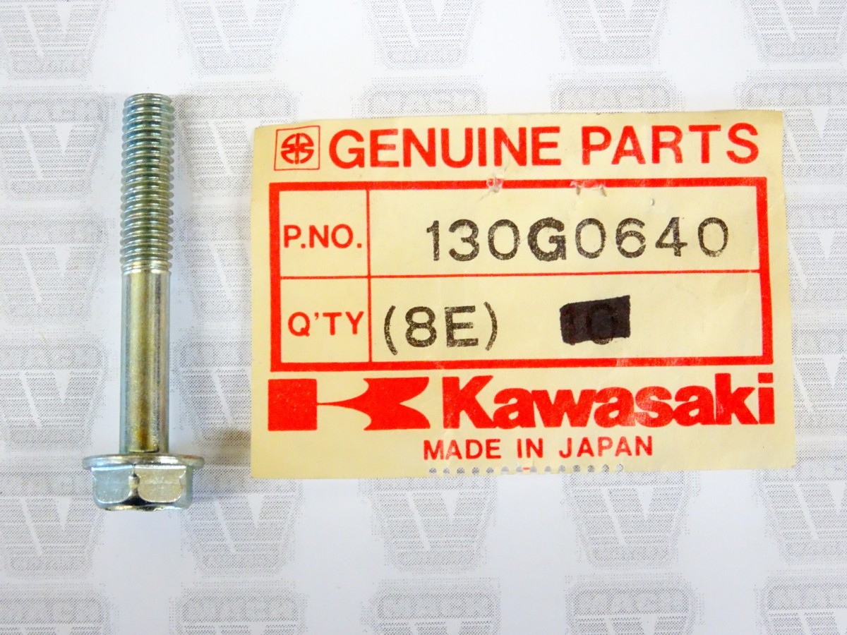 Kawasaki NOS NEW 130G0640 Flanged Bolt 6x40 KX KZ KAF KDX KEF KSF