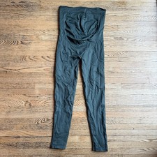 Blanqi Everyday Maternity Leggings Womens Large Green Belly Support Full Panel