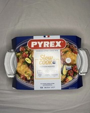 Pyrex 4 In 1 Glass Oven Dish With Lid Multi Usages Big 5.8L Microwave/Oven Safe