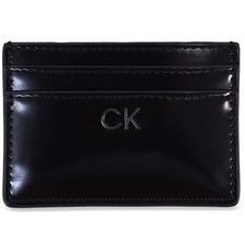 CALVIN KLEIN - Portacarte nero con mini logo per uomo