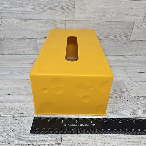 Yellow Cheese Novelty Tissue Box Covers Lot of 2 Plastic Green Bay Packers - Picture 3 of 6