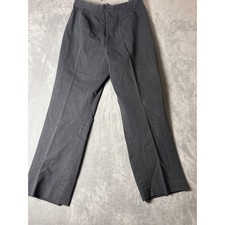Black Stretch Cotton Straight Leg Elastic Waist Pants Size 14