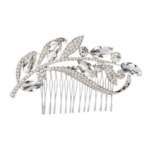 Bridal Crystal Rhinestones Leaf Style Hair Comb Clip Hair Pin Hair Accessory New