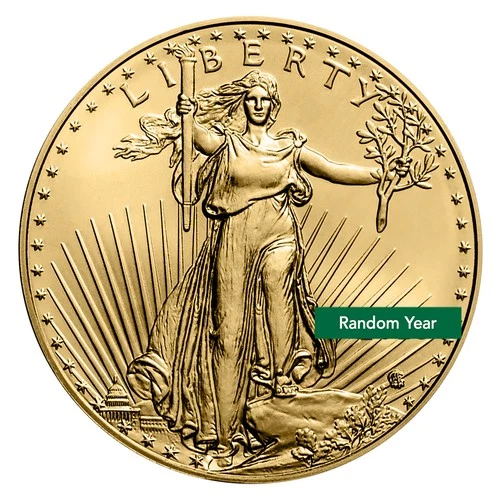 1/10 oz American Gold Eagle Coin $5 BU (Random Year)