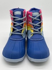 Sperry Kids Size 13 Rainbow Wave Duck Boots