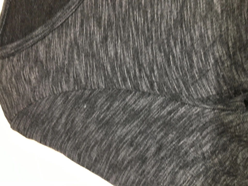 Casual Couture Dress Womens Large Gray Black Long Sleeve Knit Ruffle Hem Layered - Image 3 of 4