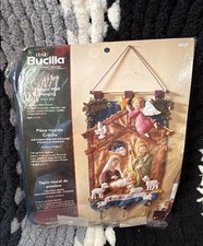 Bucilla Plaid Manger Wall Hanging Kit Felt Christmas Nativity Scene