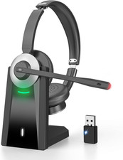 Wireless Headset with Microphone - Bluetooth 6.0 AI Noise Cancelling Headset for