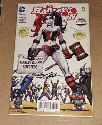Harley Quinn #25 Signed Neal Adams  & Chad Hardin  Nm Neal Adams Classic Cover 