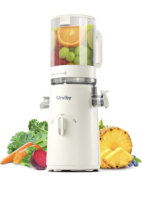 Urviby 120T Cold Press Juicer Electric Dual Outlet 1.5L Easy Clean