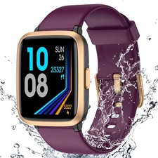 Fitness Tracker Watch with Heart Rate Monitor, Large Screen Activity Purple
