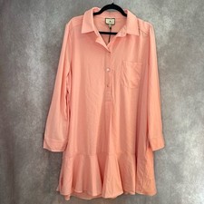 NWT Tuckernuck Callahan Shirt Dress Y23002T Peach Plus Size XXXL Longsleeve