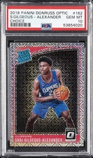 2018 PANINI DONRUSS OPTIC CHOICE #162 SHAI GILGEOUS-ALEXANDER ROOKIE RC PSA 10