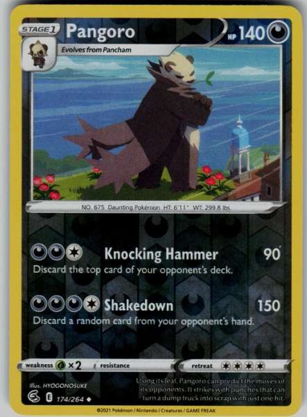 Pangoro Reverse Holo 174/264 Fusion Strike Reverse Holo NM Pokemon TCG