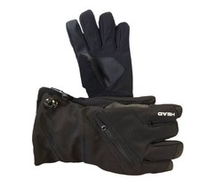 HEAD Unisex Insulated Ski Glove With Top Zipper Pocket Black - NEW 