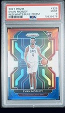 Panini 2021 Prizm Evan Mobley #325 Red/White/Blue Prizm Rookie RC Cavs