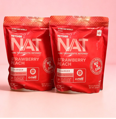 2Pcs PRUVIT ketone drink Keto Nat STRAWBERRY PEACH Charged