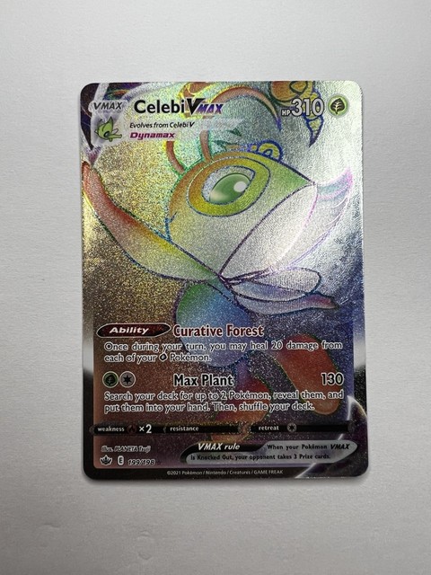 Pokemon Celebi VMAX (Secret) 199/198 Swsh06: Sword & Shield - Chilling Reign