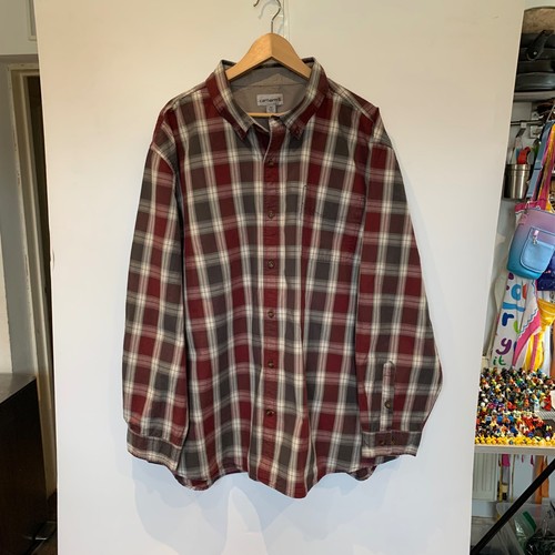 Carhartt Checked Shirt Adult Mens 3XL Button Up Long Sleeve Casual - Picture 11 of 14