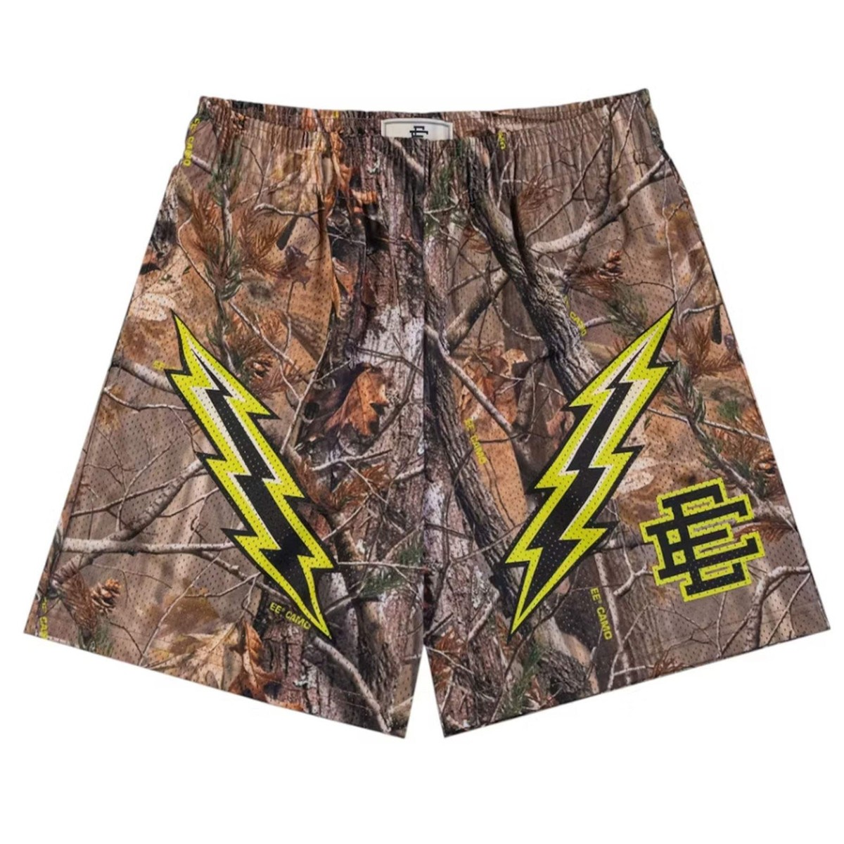 Eric Emanuel EE Basic/Core Short Tree Camo/Black/Lime Bolt | eBay