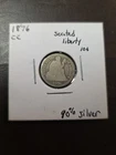 1876 CC Seated Liberty Dime