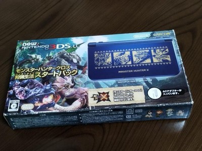 New Nintendo 3DS LL Monster Hunter Cross Hunting Life Starter Pack Used