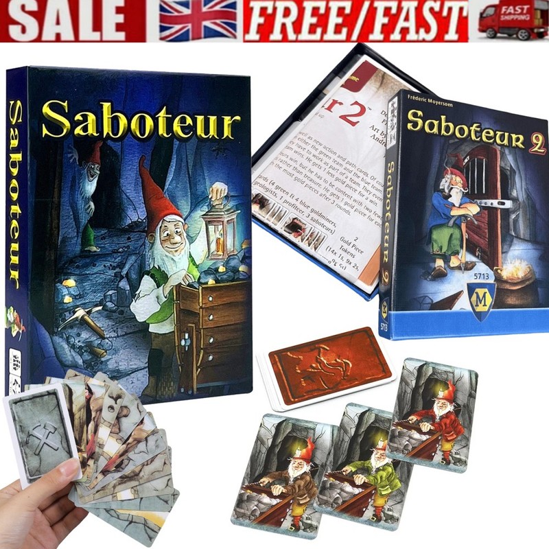 Saboteur Cards Card Board Game With 110 Cards Mining Adventure Strategy Game /