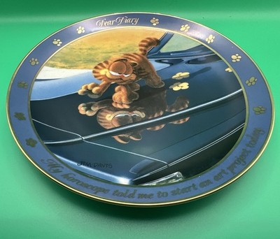 1990 Garfield Art Project Dear Diary Series Danbury Mint Collector Plate & Cert