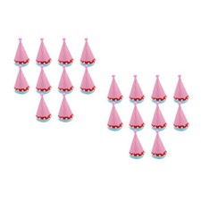 2 PCS Birthday Hat Headwear Happy with Pompoms Celebration Party Hats Paper